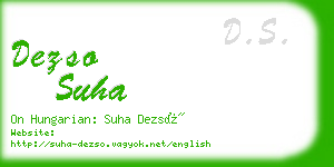 dezso suha business card